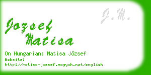 jozsef matisa business card
