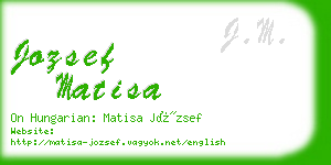 jozsef matisa business card